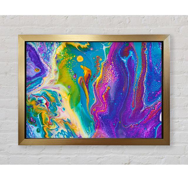 Multicoloured Swirls Of Oil Paint Framed Print Ivy Bronx Size: 84.1cm H x 118.9cm W on Productcaster.