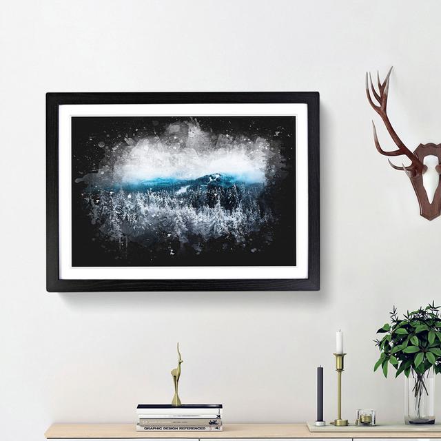 Winter Forest in Romania - Picture Frame Graphic Art Print East Urban Home Frame Option: Black Framed, Size: 33cm H x 45cm W x 2cm D on Productcaster.