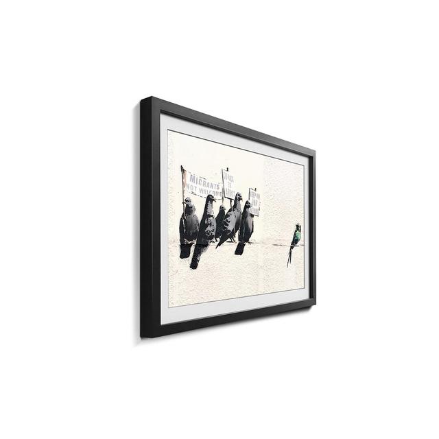 'No.11' by Banksy - Picture Frame Graphic Art Print on Paper Ebern Designs Size: 64cm H x 84cm W x 2.2cm D on Productcaster.