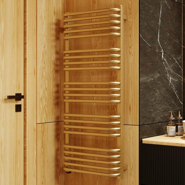 Alex One Vertical Designer Towel Rail Terma Size: 114cm H x 50cm W x 13.2cm D on Productcaster.