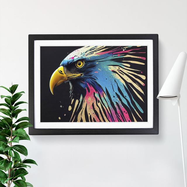 Eagle Bird Splash - Single Picture Frame Painting 17 Stories Size: 34cm H x 46cm W x 2cm D, Frame Colour: Black Frame on Productcaster.