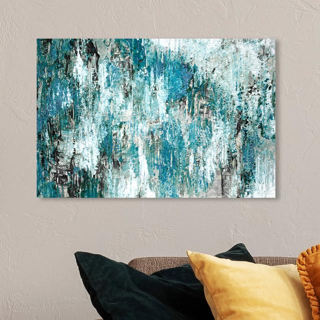 Azul Cascade - Wrapped Canvas Painting East Urban Home Size: 25.4 cm H x 38.1 cm W on Productcaster.