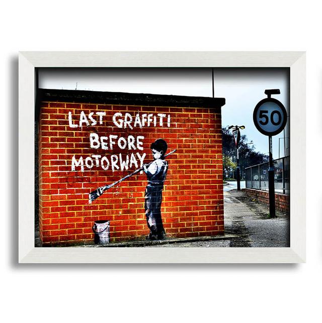 Last Graffiti Before Motorway - Single Picture Frame Art Prints Williston Forge Size: 42cm H x 59.7cm W on Productcaster.