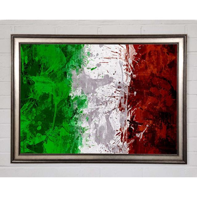 Grunge Flag Of Italy Framed Print Wall Art Ivy Bronx Format: Matte Black Framed Paper, Size: 21cm H x 29.7cm W x 1.5cm D on Productcaster.