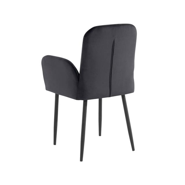 Upholstered Dining Chairs Set of 2 in Velvet George Oliver Colour: Grey on Productcaster.