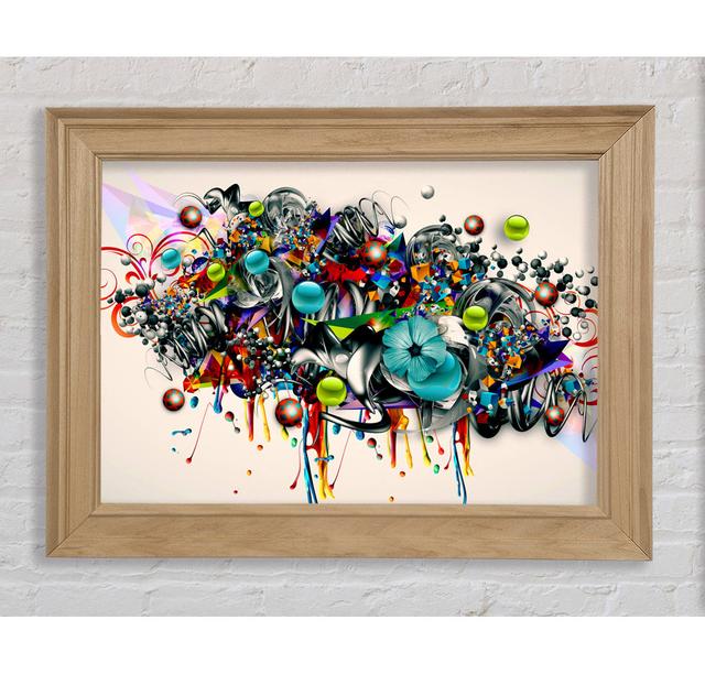 Flower Bubbles Framed Print Bright Star Size: 29.7cm H x 42cm W on Productcaster.