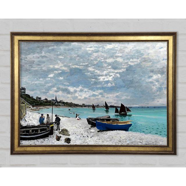 Monet The Beach At Sainte-Adresse Framed Print Longshore Tides Size: 42cm H x 59.7cm W x 1.5cm D on Productcaster.