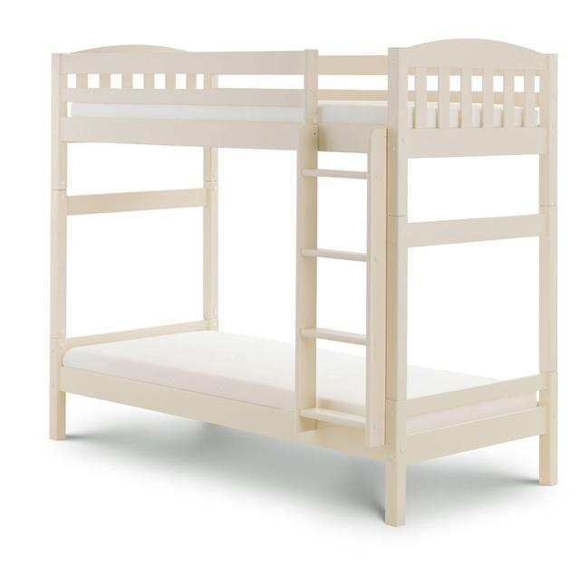 Delong Single Bunk Bed 17 Stories Colour (Bed Frame): Stone White on Productcaster.