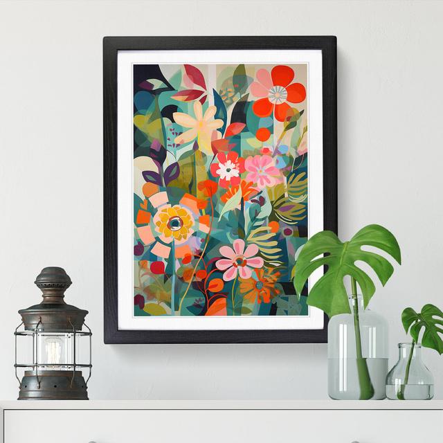 FRM-V0523-952X Flowers Orphism Style Vol.5 - Print ClassicLiving Format: Oak, Size: 46cm H x 34cm W x 2cm D on Productcaster.