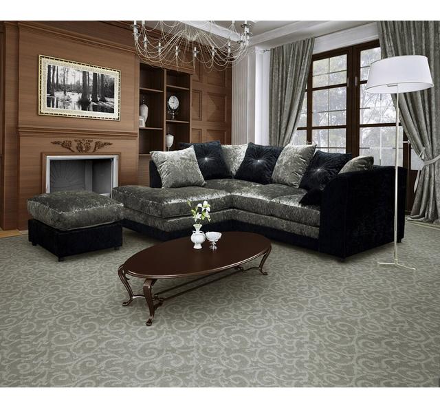 Ecksofa Velvet Mercer41 Ausrichtung: Ausrichtung links, Farbe: Schwarz/Silber on Productcaster.