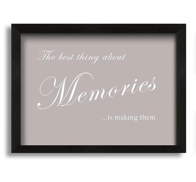 The Best Thing about Memories - Picture Frame Typography on Canvas Ophelia & Co. Colour: Beige, Size: 30cm H x 42cm W x 10cm D on Productcaster.