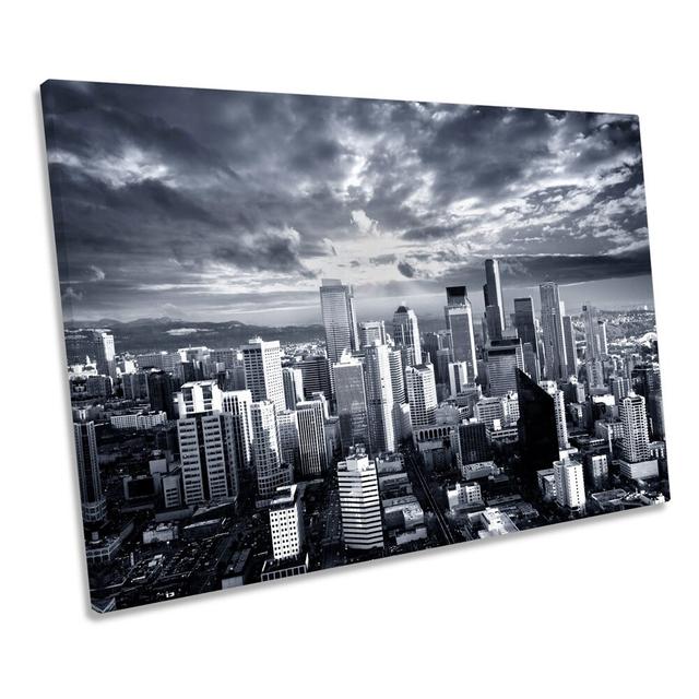 Seattle Washington Cityscape - Wrapped Canvas Print Ebern Designs Size: 30.5cm H x 45.7cm W x 2cm D on Productcaster.