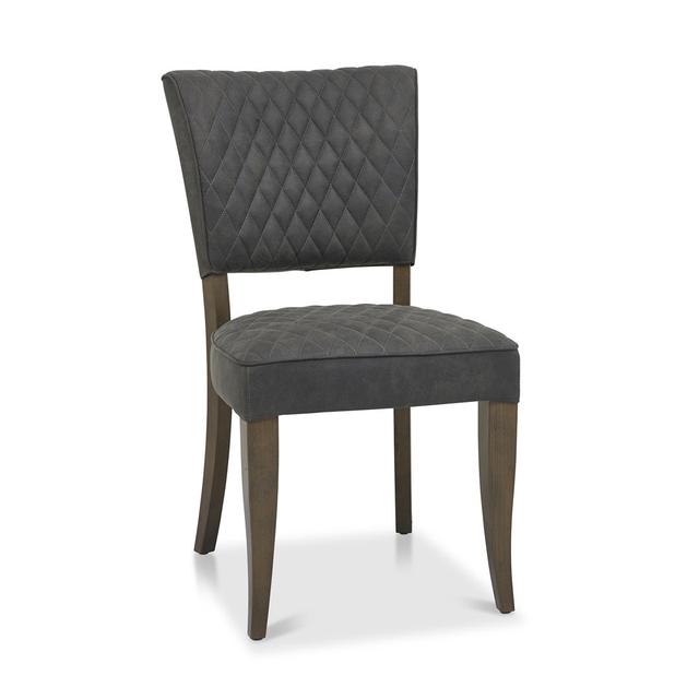 Magallanes Side Chair in Dark Grey Marlow Home Co. Frame Colour: Fumed Oak on Productcaster.