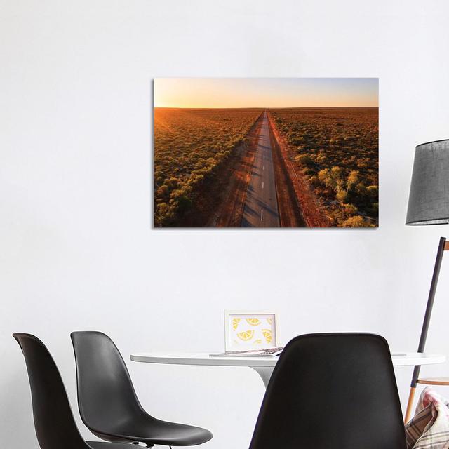 Highway In The Outback, Western Australia by Matteo Colombo - No Frame Gallery-Wrapped Canvas Giclée on Canvas Latitude Run on Productcaster.