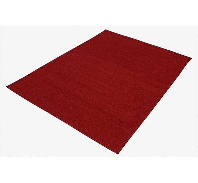 Kraus Solid Colour Handmade Hand Loomed Red Area Rug Set Latitude Run Rug Size: Rectangular 200 x 300cm on Productcaster.