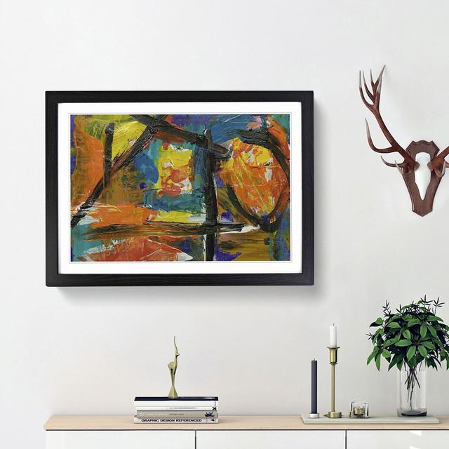 Abstract Art Painting Vol.151 by S.Johnson - Picture Frame Painting Print East Urban Home Frame Option: Black Framed, Size: 48cm H x 65cm W x 2cm D on Productcaster.