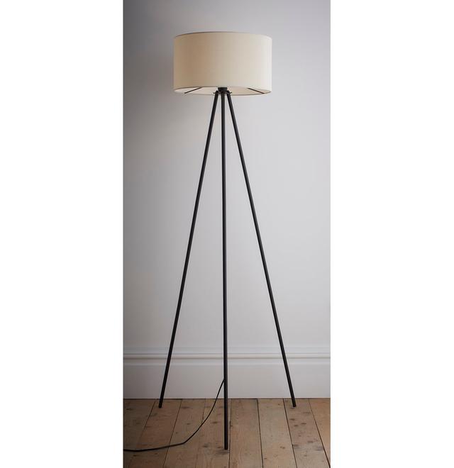 Douglas 150cm Tripod Floor Lamp Corrigan Studio Shade Colour: Cream on Productcaster.