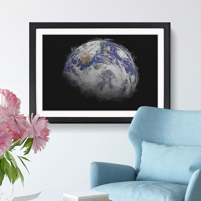 A Sky View of Earth in Abstract - Picture Frame Graphic Art Print East Urban Home Frame Option: Black Framed, Size: 36cm H x 48cm W x 2cm D on Productcaster.