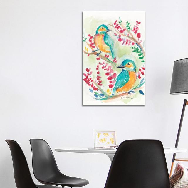 Birds Of A Feather by Jessica Mingo - Wrapped Canvas Painting ClassicLiving Size: 101.6cm H x 66.04cm W x 1.91cm D on Productcaster.