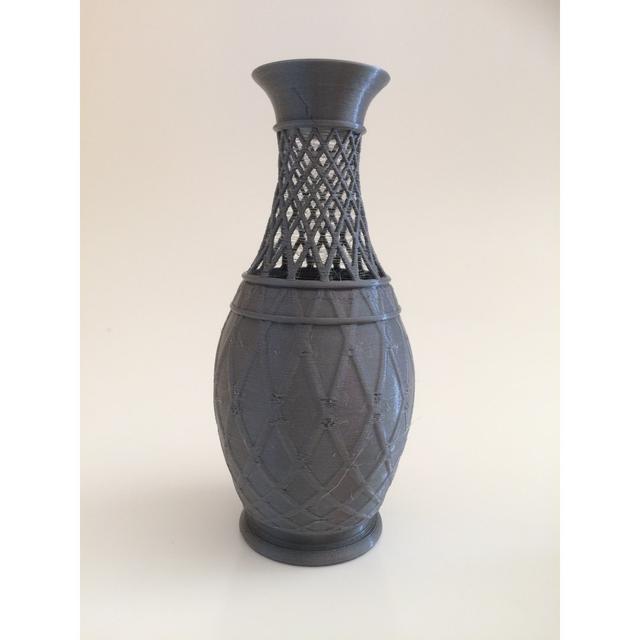 Fret Top Vase 8 Bloomsbury Market Colour: Grey on Productcaster.