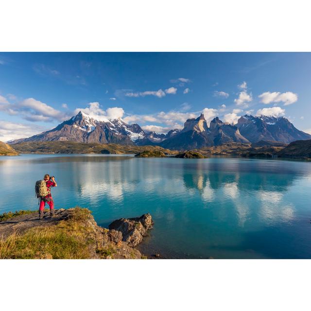 Photographer In Torres Del Paine At Lago Pehoe by DieterMeyrl - No Frame Print on Canvas Alpen Home Size: 81cm H x 122cm W on Productcaster.