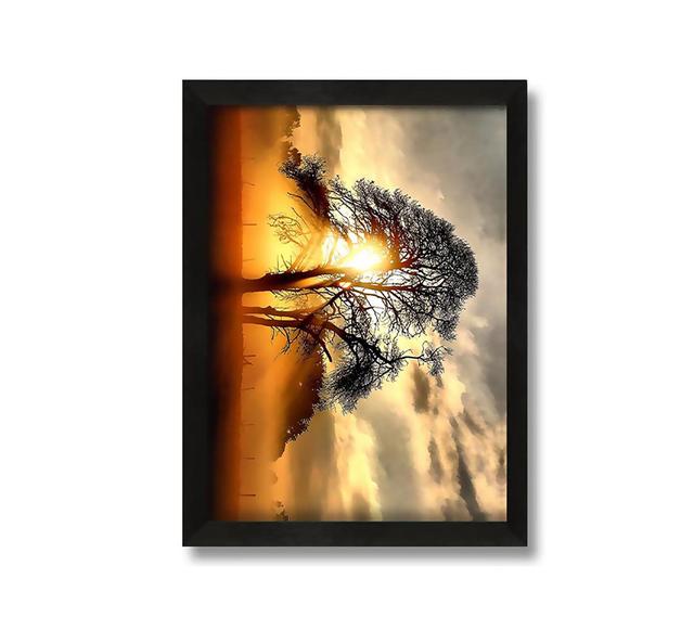 Fog Across the Field - Picture Frame Graphic Art on Canvas Ebern Designs Size: 30cm H x 42cm W x 10cm D on Productcaster.