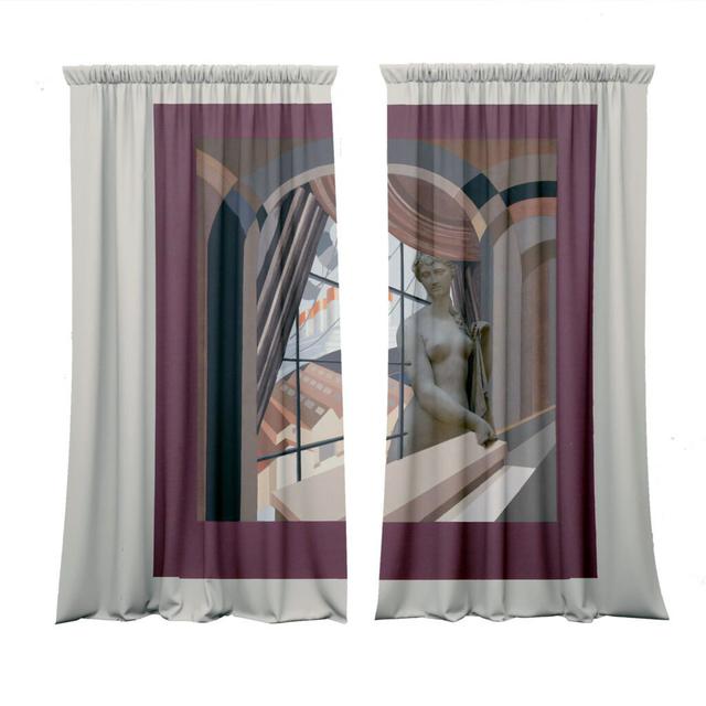 Colfax Velvet Blackout Slot Top Curtain Pair (Set of 2) August Grove Panel Size: 148cm x 250cm on Productcaster.