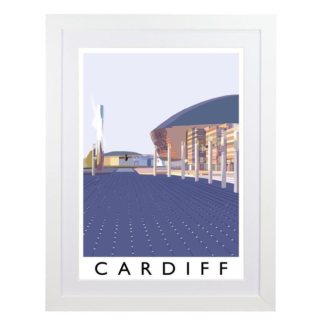 Cardiff 2 by Richard O'Neil - Graphic Art Print on Paper East Urban Home Size: 43.5 cm H x 33.5 cm W x 2.2 cm D, Format: White Wood Frame on Productcaster.