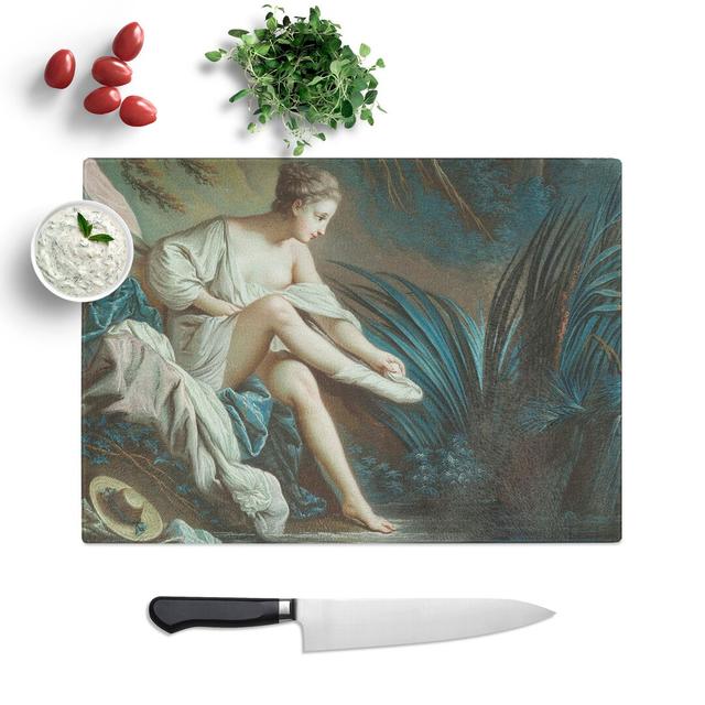 Nymph Bathing by Francois Boucher Chopping Board East Urban Home Size: 0.4cm H x 28.5cm W x 39cm L on Productcaster.