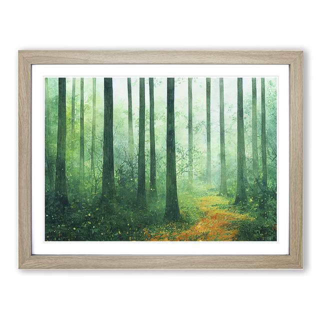 Forest Vol.6 - Picture Frame Graphic Art Alpen Home Size: 46cm H x 64cm W x 2cm D, Frame Colour: Oak Framed on Productcaster.