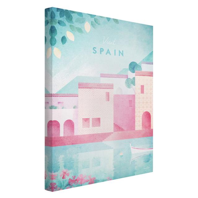 Travel Poster Spain - Wrapped Canvas Graphic Art Rosalind Wheeler Size: 60cm H x 40cm W, Format: 260g/m² Canvas on Productcaster.