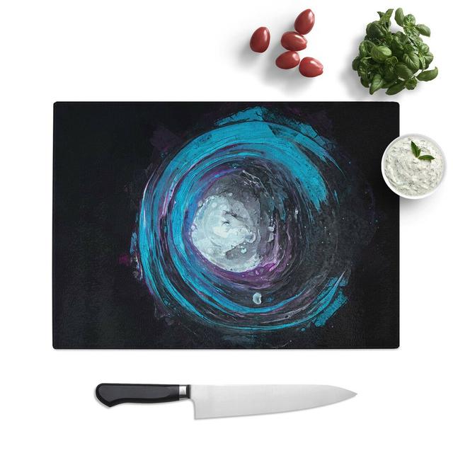 Tempered Glass World of You in Abstract Chopping Board East Urban Home Size: 39 cm W x 28.5 cm L on Productcaster.