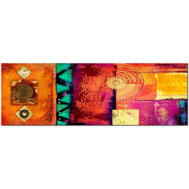 Abstraction - Wrapped Canvas Panoramic Print East Urban Home Size: 50 cm H x 150 cm W on Productcaster.