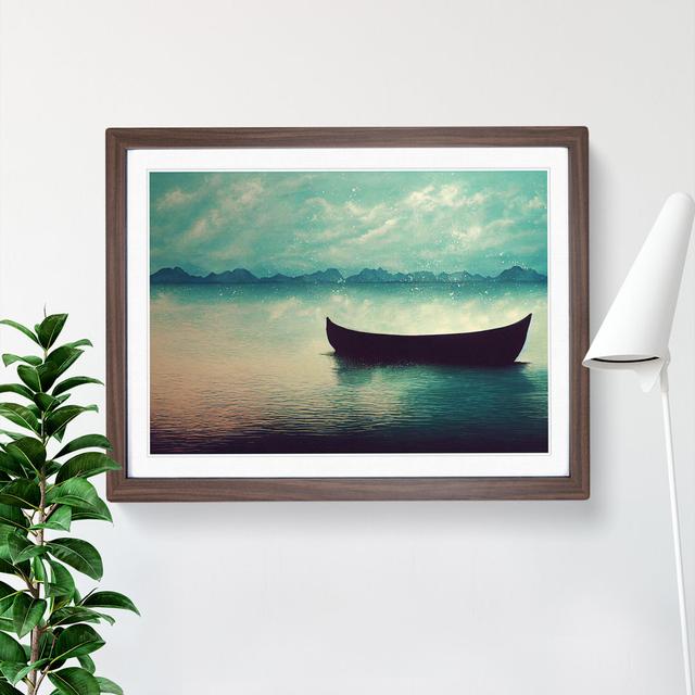 Boat Splashed Vol.1 - Single Picture Frame Painting Breakwater Bay Frame Colour: Walnut Framed, Size: 25cm H x 34cm W x 2cm D on Productcaster.