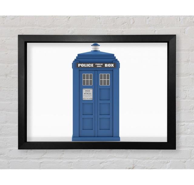 The Blue Police Box - Single Picture Frame Art Prints Rosalind Wheeler Size: 42cm H x 59.7cm W x 3.4cm D on Productcaster.