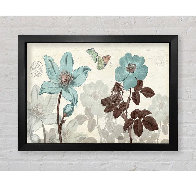 Blue Flower Stand Tall Framed Print Fleur De Lis Living Size: 42cm H x 59.7cm W x 3.4cm D on Productcaster.