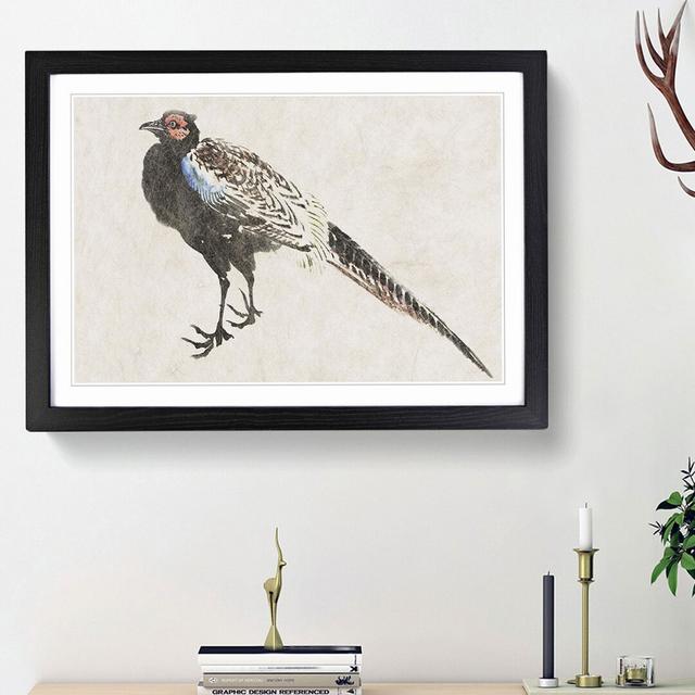 Pheasant by Kawanabe Kyosai - Picture Frame Painting Print East Urban Home Size: 36cm H x 48cm W x 2cm D, Frame Option: Black Framed on Productcaster.