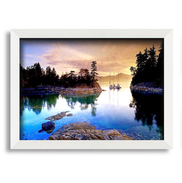 Curme Islands - Single Picture Frame Print on Canvas Union Rustic Format: White Framed Paper, Size: 59.7cm H x 84.1cm W x 3cm D on Productcaster.