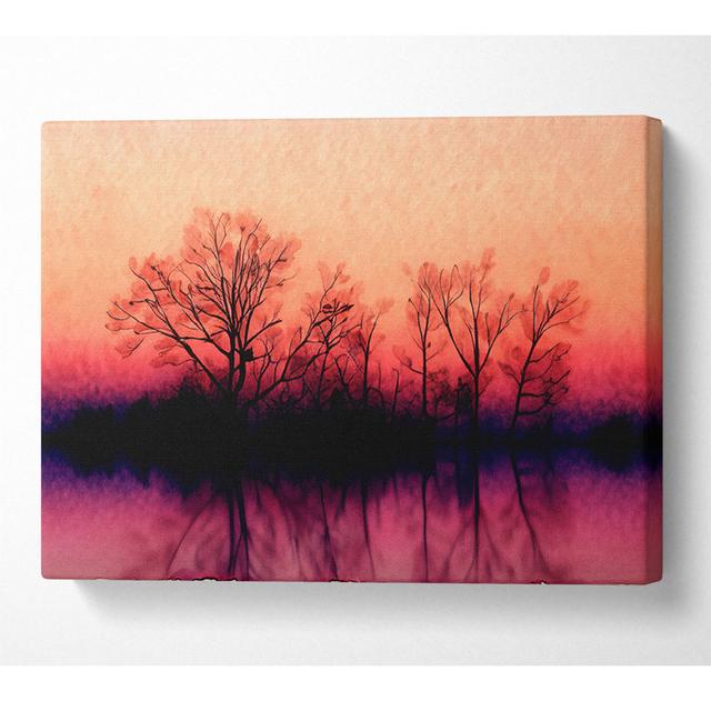 Trees At Dusk - Print ClassicLiving Size: 101.6cm H x 142.2cm W x 10cm D on Productcaster.