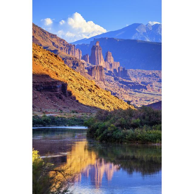 Deltoro The Fisher Towers - Wrapped Canvas Photograph Alpen Home Size: 30cm H x 20cm W x 3.8cm D on Productcaster.