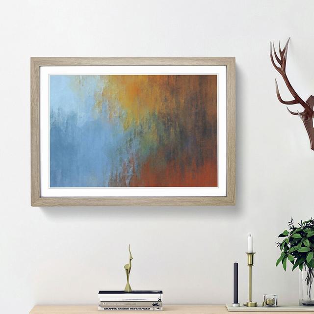 For a Sunrise in Abstract - Picture Frame Graphic Art Print East Urban Home Frame Option: Oak Framed, Size: 36cm H x 48cm W x 2cm D on Productcaster.