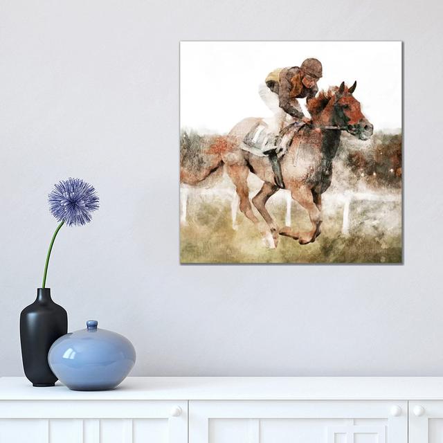 Number One Rider by Bluebird Barn - Wrapped Canvas Painting Gracie Oaks Size: 45.72cm H x 45.72cm W x 1.905cm D on Productcaster.