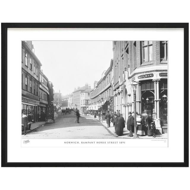 'Norwich, Rampant Horse Street 1891' by Francis Frith - Picture Frame Photograph Print on Paper The Francis Frith Collection Size: 40cm H x 50cm W x 2 on Productcaster.