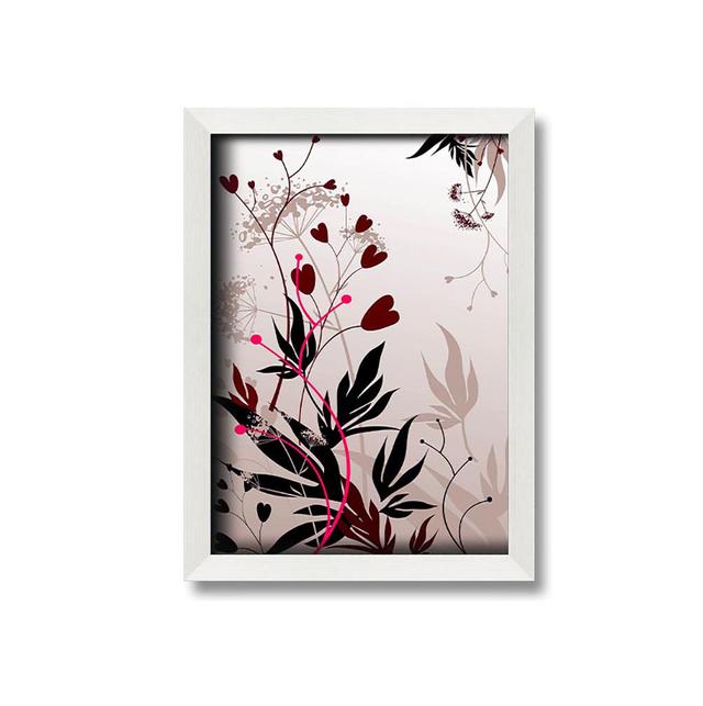 Loveheart Leaves - Single Picture Frame Art Prints Rosalind Wheeler Size: 29.7cm H x 21cm W on Productcaster.