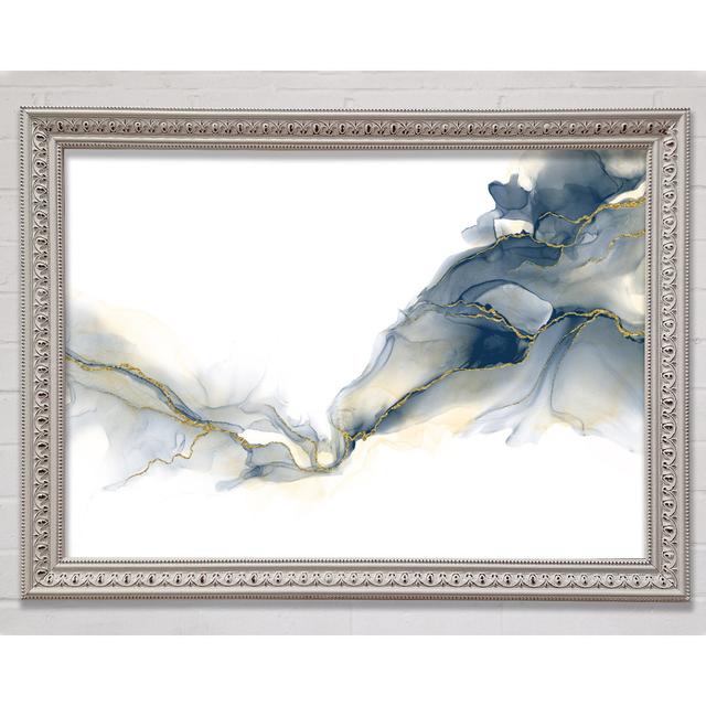 Grey Glitter Smoke Framed Print Bright Star Size: 59.7cm H x 84.1cm W x 3cm D on Productcaster.