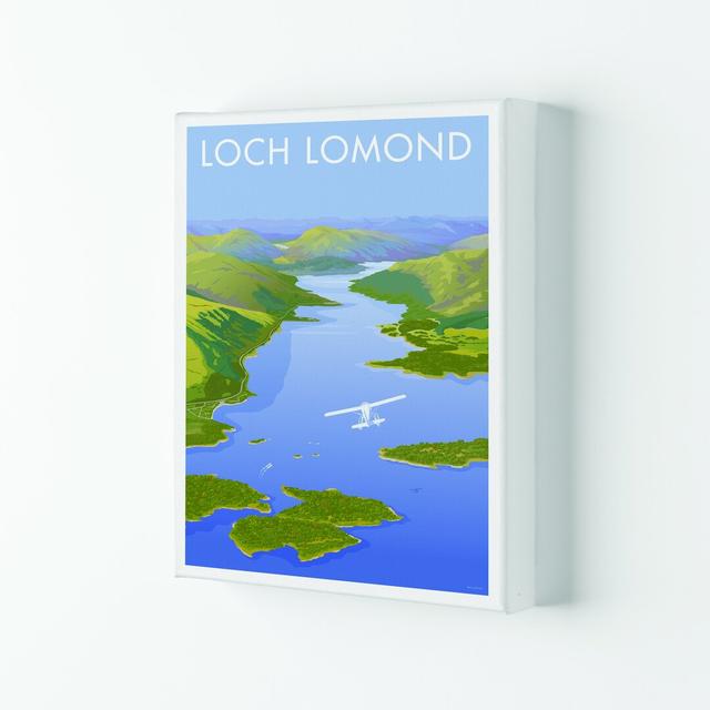 Scotland Loch Lomond Travel Art Print By Stephen Millership 40 X 50Cm / Black Grain Rosalind Wheeler Format: Wrapped Canvas, Size: 84cm H x 59.4cm W x on Productcaster.