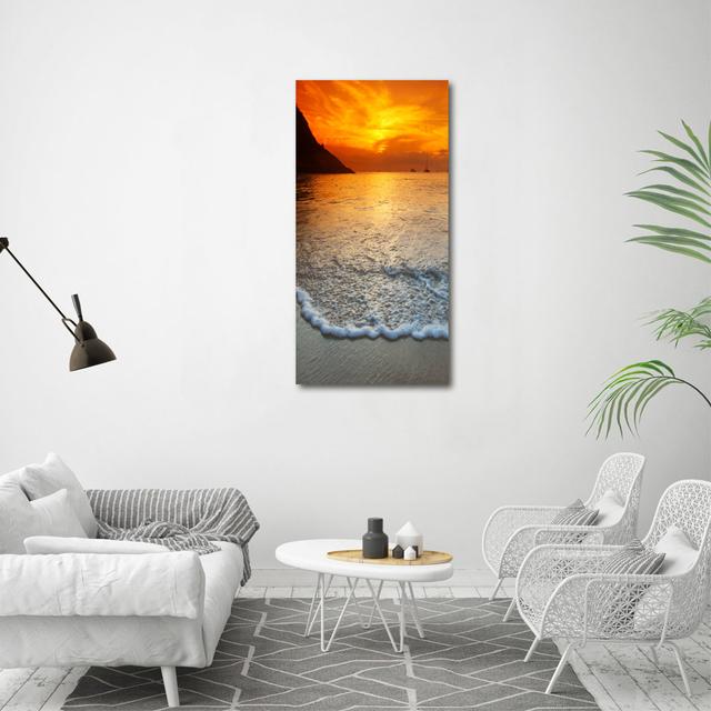 Leinwanddruck - Wandkunst - Drucke auf Leinwand - 60X120 Bildmotiv: Gefrorene Waldfrüchte Haus am Meer on Productcaster.