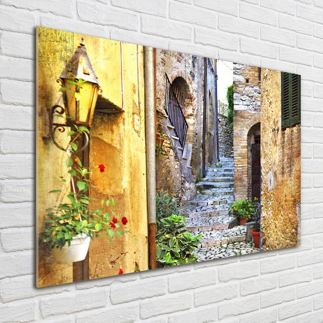 A Charming Street - Unframed Art Prints on Glass Ebern Designs on Productcaster.