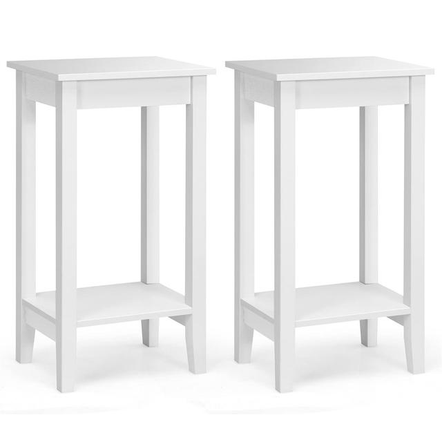 Nachttisch mit 2 Schubladen (Set of 2) URBNLIVING Farbe: Weiß on Productcaster.