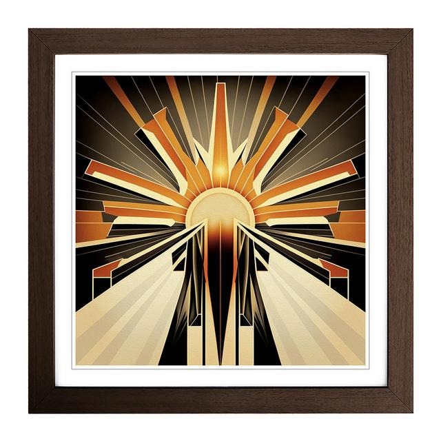 Sun Art Deco - Print George Oliver Format: Walnut on Productcaster.